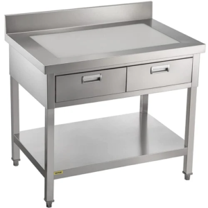 Silver Stainless Steel Kitchen Work Table