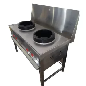 2 LPG Two Burner Chinese Cooking Range For Commercial