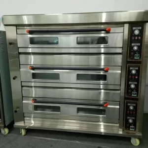 3 Deck 9 Tray Gas Oven For Pizza, Bread & Biscuit