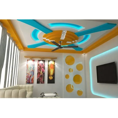 Gypsum Living Room False Ceiling - Factorydunia