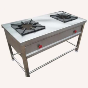 SS Stainless Steel Two Burner Gas Range For Commercial Kitchen