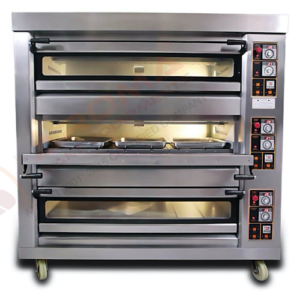 Triple Deck 6 Tray Gas Oven For Commercial Bakery