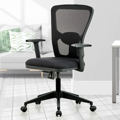 Fabric Office Chair Black - Factorydunia