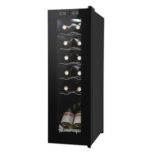 Ktaxon 1.2cu.ft 12 Bottle Compressor Wine Cooler in Black