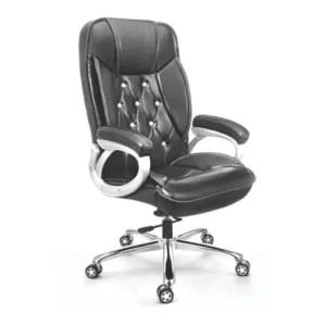 Leatherite Black Designer High Back Chair