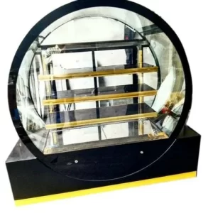 glass round cold display counter