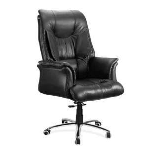 high back black leather executive chair