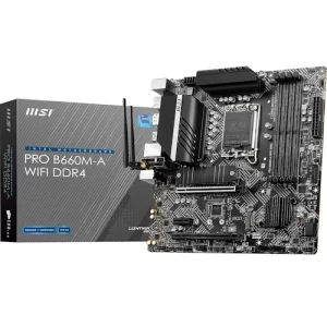 MSI PRO B660M A WiFi DDR4 Motherboard (mATX, 12th Gen Intel Core, LGA 1700