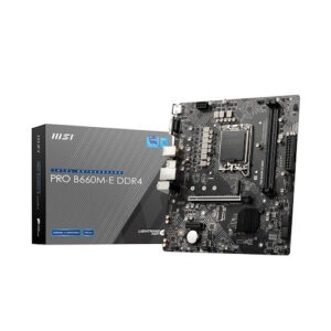 MSI Pro B660M E Ddr4 Motherboard, Micro ATX Supports Intel 12Th Gen Core Processors, Lga 1700