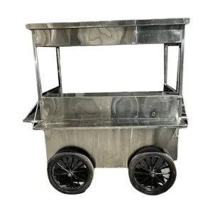 Mild Steel Silver Food Cart Trolly