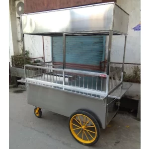 Stainless Steel Fast Food Stall Cart