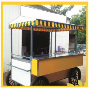 Yellow And White MS Fast Food Cart